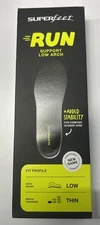 SUPERFEET Size B RUN Support Low Arch Stability Mens 2.5-4 Women’s 4.5-6 Green