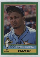 2025 Topps Heritage Chrome Green Border 56/99 Edwin Uceta #390 08jk