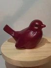 Fenton Hand Painted Burgundy Song Bird