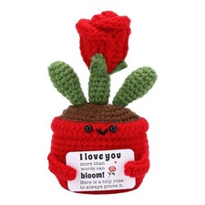 Gifts for Mom Women, Positive Crochet Rose for Galentines, Wedding,Anniversar...