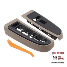 Front Driver and Passenger Side Window Switch Bezel Medium Neutral for Chevy