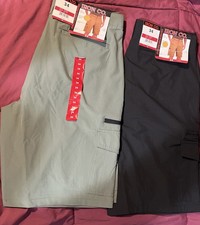 Lot Of 2 Iron Co. Men's Flex Stretch Cargo Short Size 34 In Cactus Black. NWT
