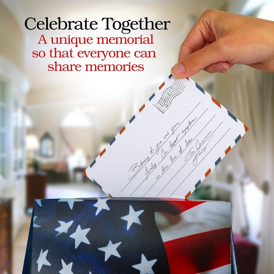 Tarjetas de memoria hechas en Estados Unidos para funerales militares - Tarjetas de notas patrióticas conmemorativas Foto 3 de 4