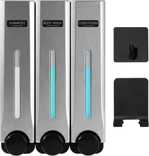 GMISUN Shower Soap Dispenser Wall Mounted 1500ml, Easy Refill Design Shampoo and