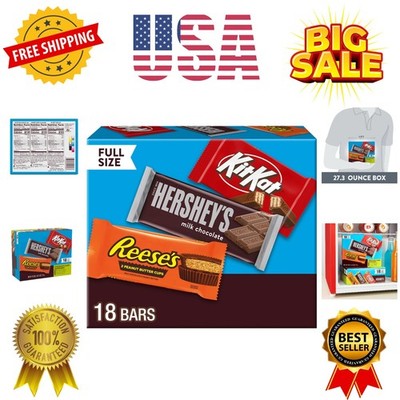 KIT KAT and REESE'S Assorted Milk Chocolate Candy Variety Box, 27.3 oz 18 Count