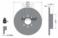 2X Bremsscheibe Vorderachse FüR Fiat Opel German E Cars Grande Punto Corsa D