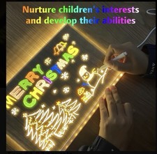 17" LED Drawing Board for Kids - Rechargeable, 7 Colors  5 Light Modes