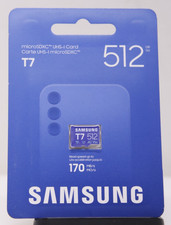 Samsung T7 microSDXC 512GB Up to 170MB/s UHS-I U3 4K A2 V30 micro SD MB-MB512T