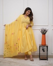 Anarkali Style Suit Set; Size: Sto 3XL Massage for Size 