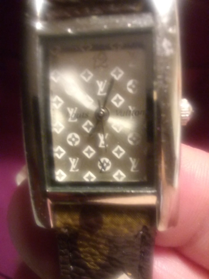 Ladies Louis Vuitton Vintage Watch Brown And Tan It's Working  - Image 2 of 4