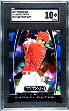 2019 Panini Titan #12 Shohei Ohtani BLUE ICE PRIZM /99 SGC 10 GEM MINT