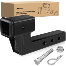 7500lbs Adjustable Trailer Hitch Extension Riser For 2 Receivers - 4 Risedrop