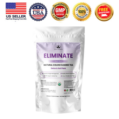 Organic Herbal Tea Colon Cleanse Detox Gut Flora Fat Burn Weight Loss Free Ship