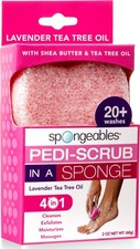 Spongeables Pedi Scrub 20 Wash Lavender Exfoliating Foot