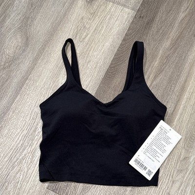 NWT Women's Lululemon Black Align Tank Support for an A/B Cup Padded ~ Size 4