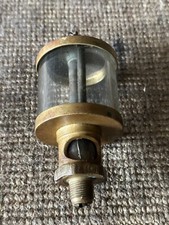 Vintage Brass And Glass Drip Oiler Essex Lubricator Detroit