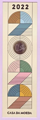 PORTUGAL 2022, 1 Euro FDC sous Coincard en forme de Marque Page / TL 3000 Ex - Photo 1/2