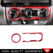 For Honda Fit Jazz 2014-2020 Plastic Red Console AC Button Control Frame Trim
