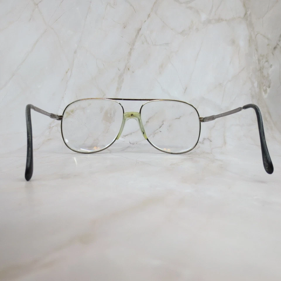 Marco de gafas Luxottica Stuart para hombre de metal marrón aviador borde completo 58-17-150 Foto 4 de 4