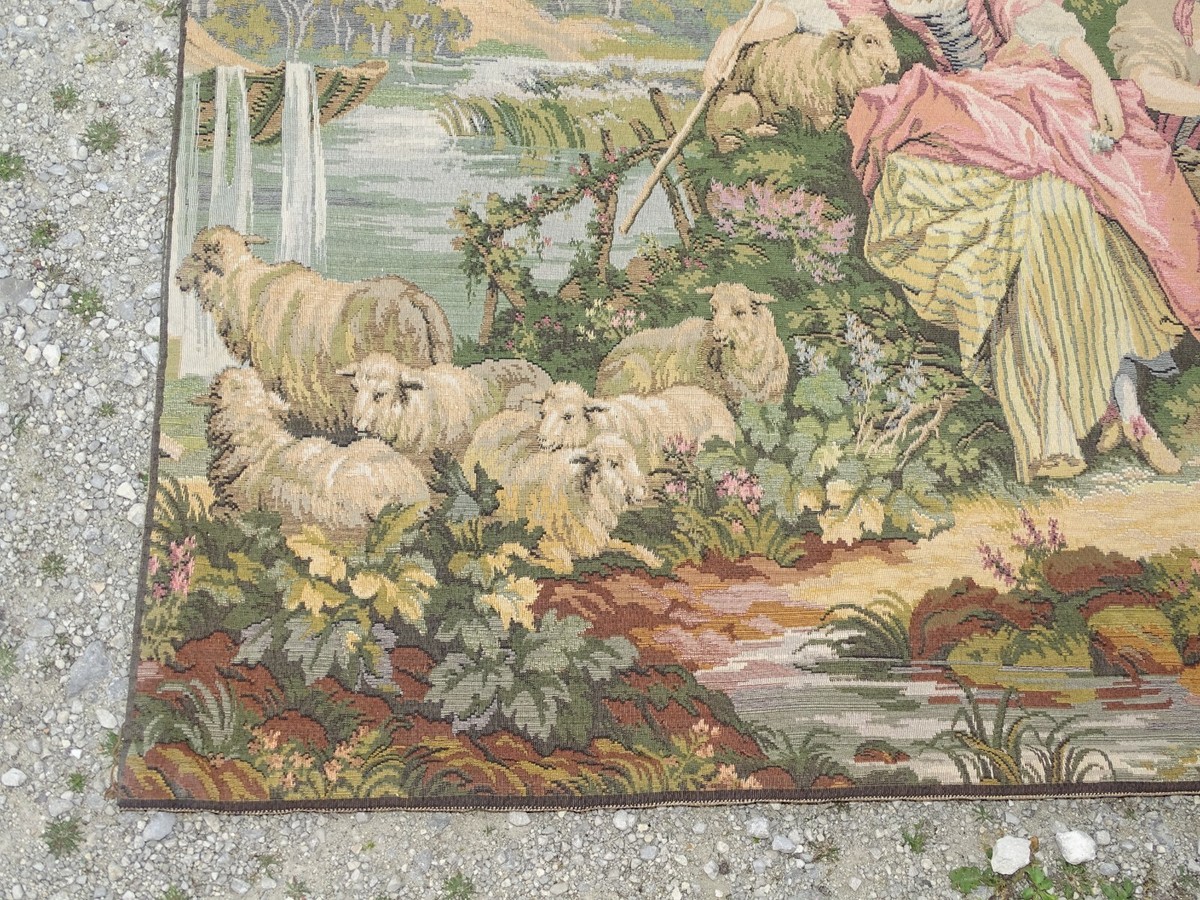Tapisserie Suédoise Traditionnelle - Tenture Murale 58x38 Cm, Laine, Motif Floral, Occasion