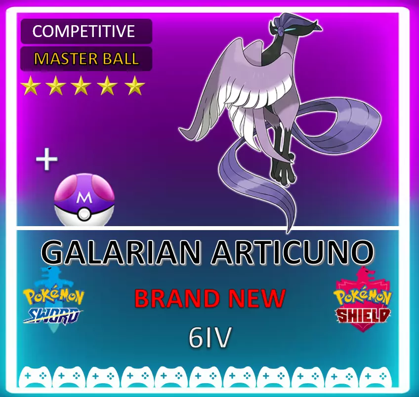 Shiny Galarian Legendary Birds for Pokemon Sword and Shield + 3 Masterballs