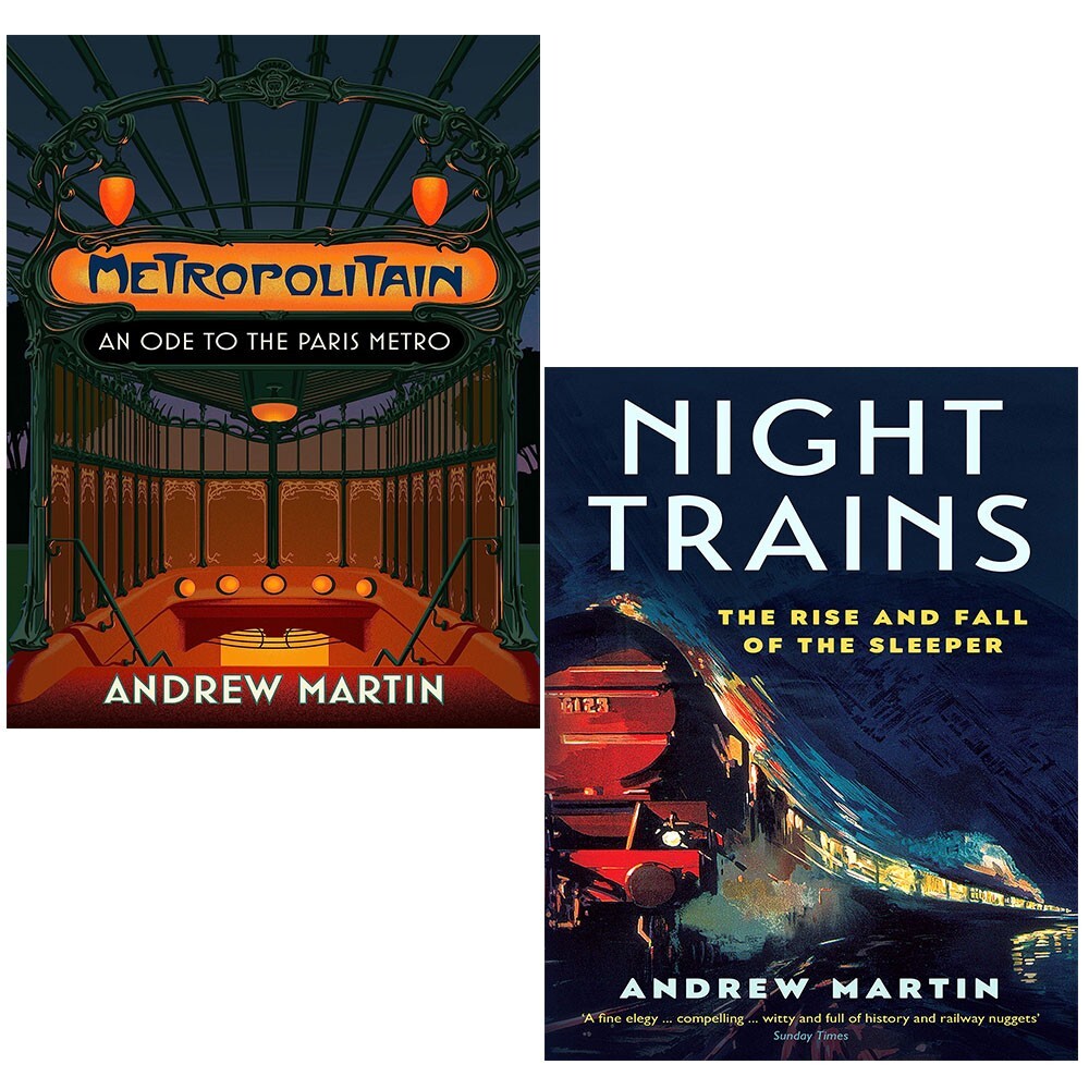 Andrew Martin Collection 2 Books Set Metropolitain, Night Trains