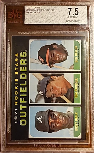 1971 Topps #709 High # Dusty Baker RC Don Baylor BGS 7.5 (BVG) Braves Orioles