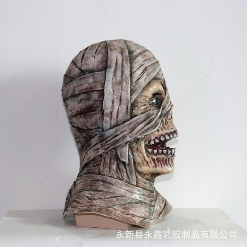 Cosplay Mummy Skull Masks Full Head Halloween Party Masquerade Mask Props Latex - Picture 4 of 5