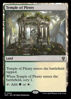 *MtG: 4x TEMPLE OF PLENTY - Commander Murders at Karlov Manor Rare - magicman*