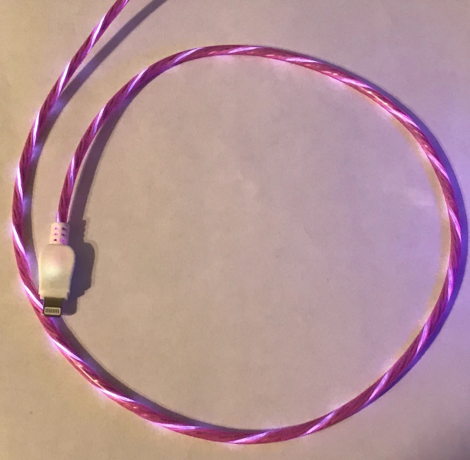 FLOW LIGHT-UP 3FT LED el data USB charger cable FOR Apple iPhone 8 7 6 plus 5 14 - Image 4 of 4