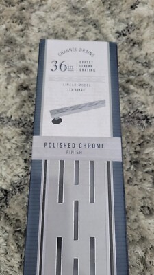 B&K 36'' Shower Channel Drain Polished Chrome Finish Linear Model 133-004G01 NEW