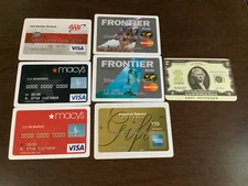 Credit Card (lot of 7) Ads single playing swap cards