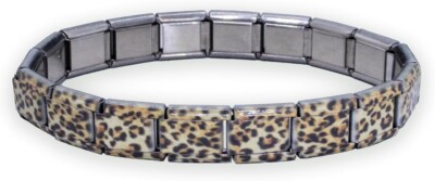 Fablinks Italian Charm Bracelet, Animal Print Nomination Bracelets with 9mm Char