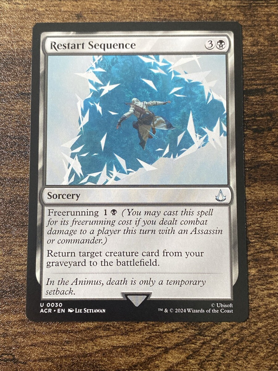 freerunning cards mtg Restart Sequence 0030 Universes Beyond: Assassin's Creed MTG Magic S2614*