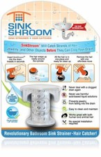 SinkShroom® (Clear) Hair Catcher Strainer Snare Trap No More Clogs by TubShroom