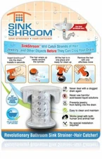 SinkShroom® (Clear) Hair Catcher Strainer Snare Trap No More Clogs by TubShroom