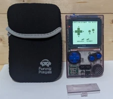 Nintendo Gameboy Pocket LCD Atomic Purple MGB-001 *Tested* FunnyPlaying W/Touch