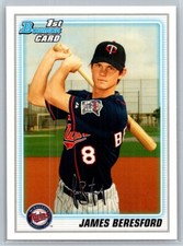 2010 Bowman #BP76 James Beresford Prospects Black NM+