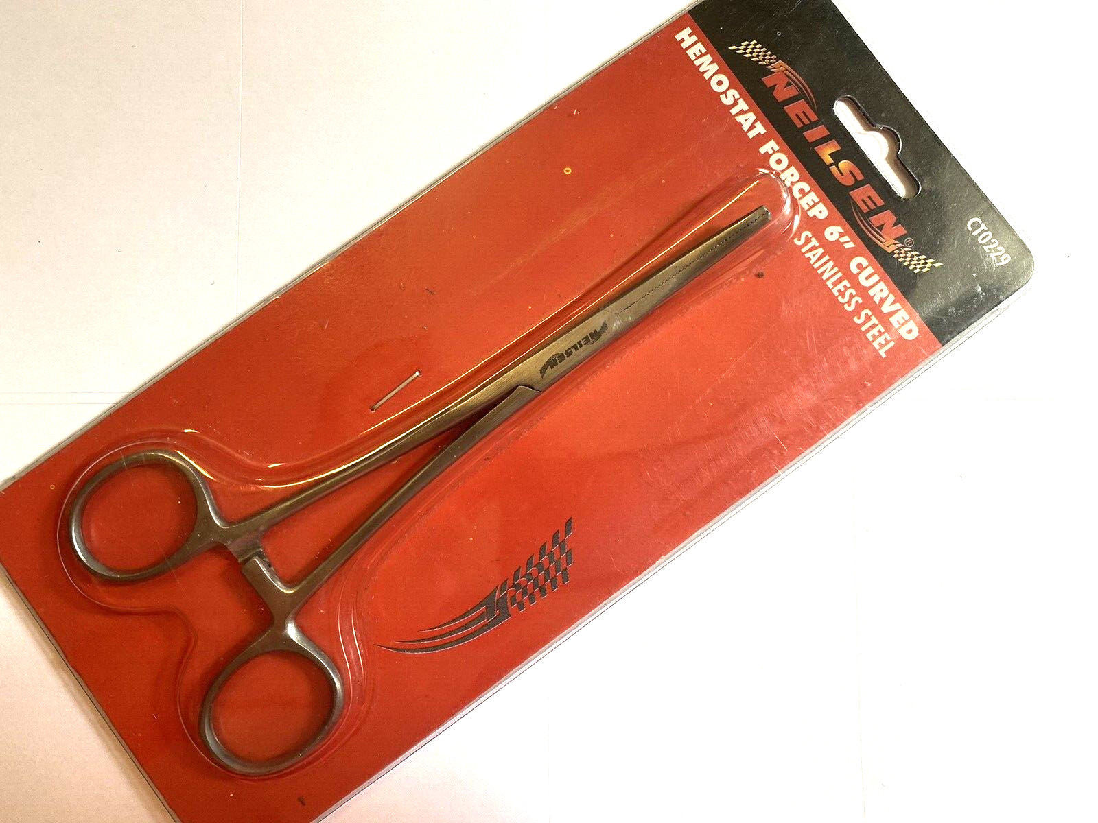 6"" Stainless Steel Curved Forceps - Hemostat/Tweezers CT0229