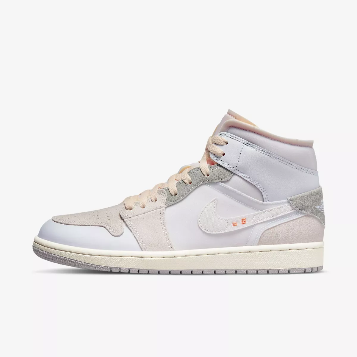 New Nike Air Jordan 1 Mid SE Craft Shoes Sneakers - Cream/ Phantom