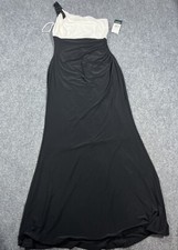 NWT RALPH Ralph Lauren One Shoulder Stretch Cotton Dress Long