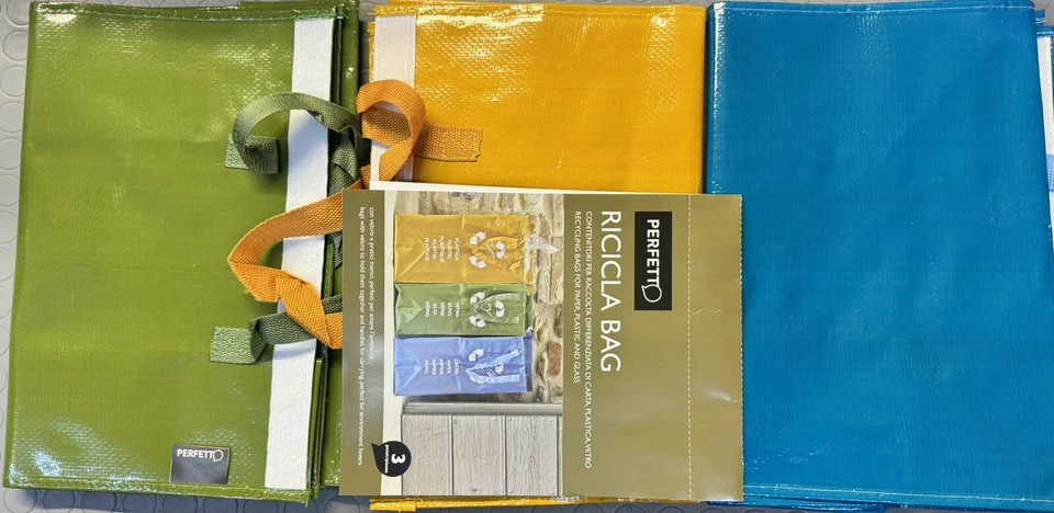 Perfetto Ricicla Bag -Contenitore 3 scomparti Per Raccolta Differenziata