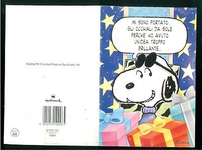 Peanuts Schulz Snoopy Biglietto Auguri Gift Card Pop Up Hallmark Anni 80 Ebay