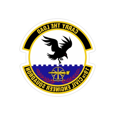 19 Civil Engineer Squadron (U.S. Air Force) REVERSE PRINT Transparent STICKER