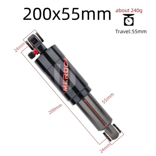 MEROCA MTB Mountain Bike Rear Air Dämpfer 125mm/150mm/165mm/190mm/200mm - Picture 16 of 21