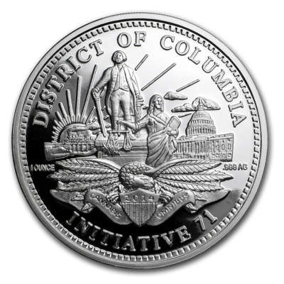 LEGALIZED CANNABIS MARIJUANA POT 1OZ .999 SILVER PROOF COIN WITH