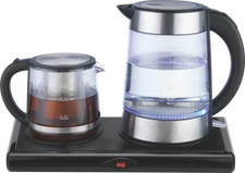 Golda Inc. - Glass Tea Maker Electric Kettle Tray Set-Kettles Coffee Makers Bar