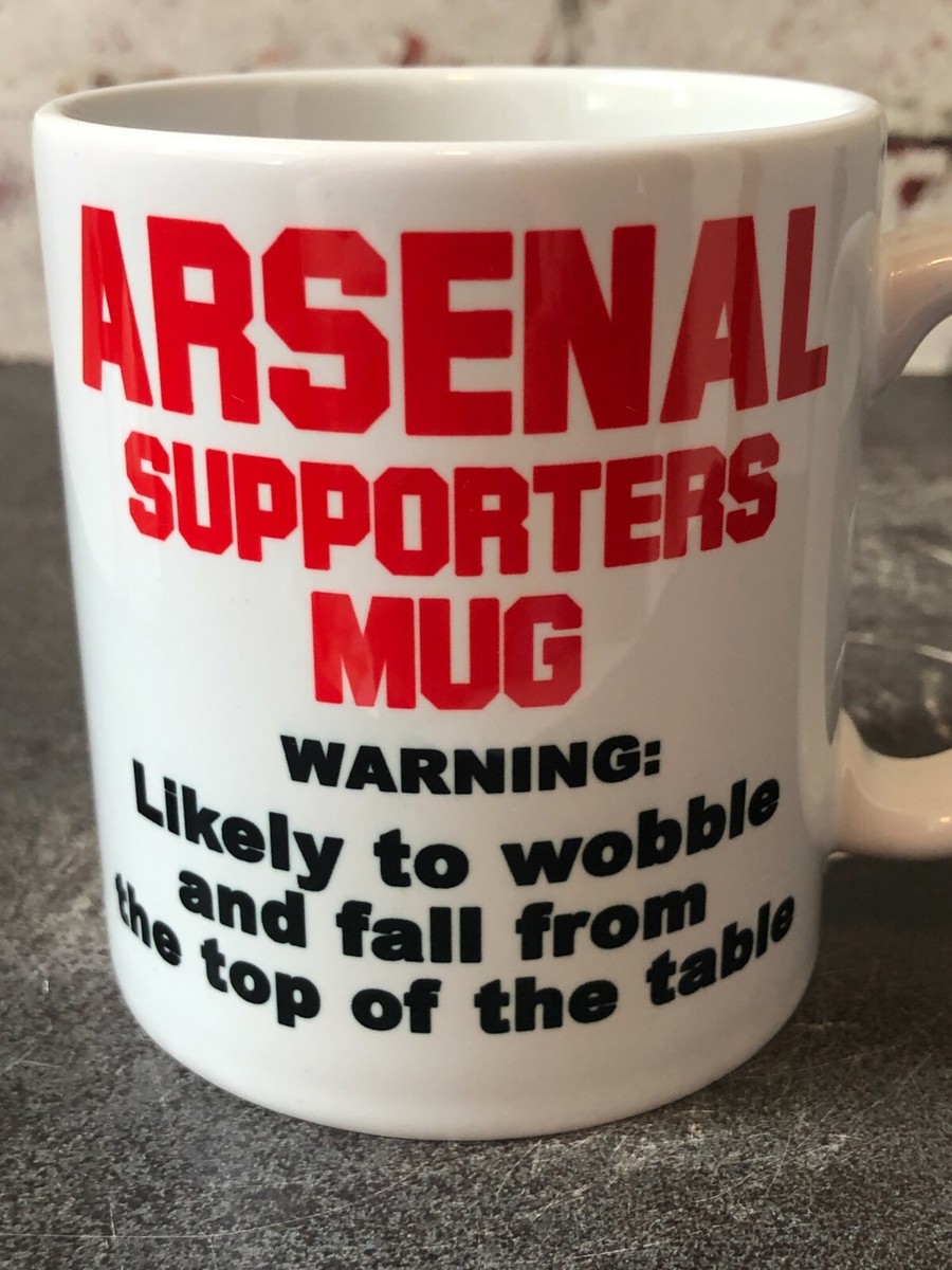 Arsenal Supporters Table Wobble Mug Football Funny Joke Rival Team