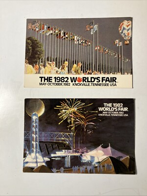 2 Total 1982 Worlds Fair Knoxville TN-Tennessee Vintage Postcards Unposted