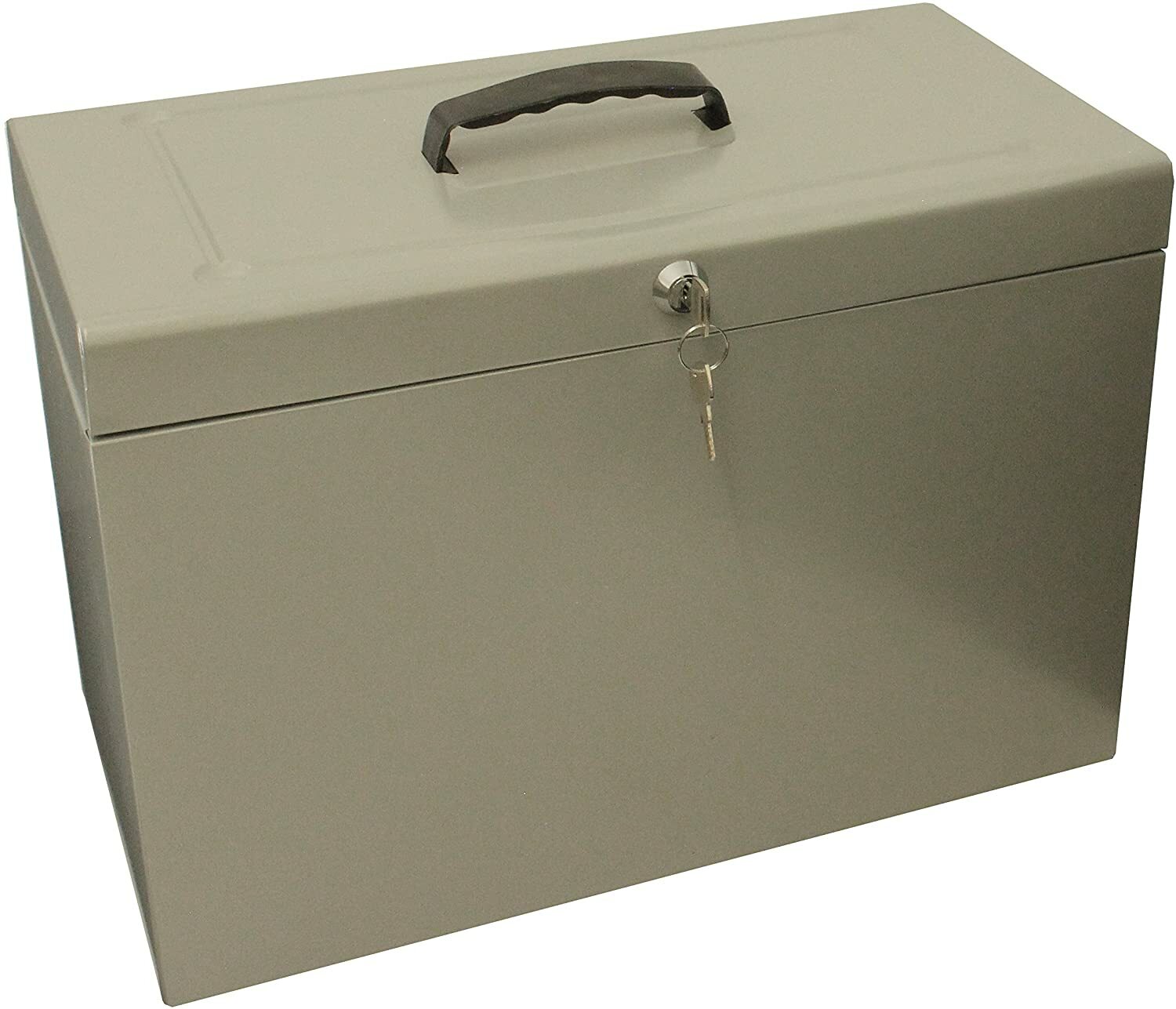 Cathedral Foolscap Metal File Box Filing & Storage (Black, Red, Blue or